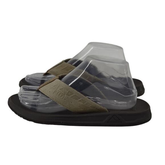 Reef Womens Sz 7 Leather Flip Flop Thong Sandals Tan Classic - Picture 1 of 14